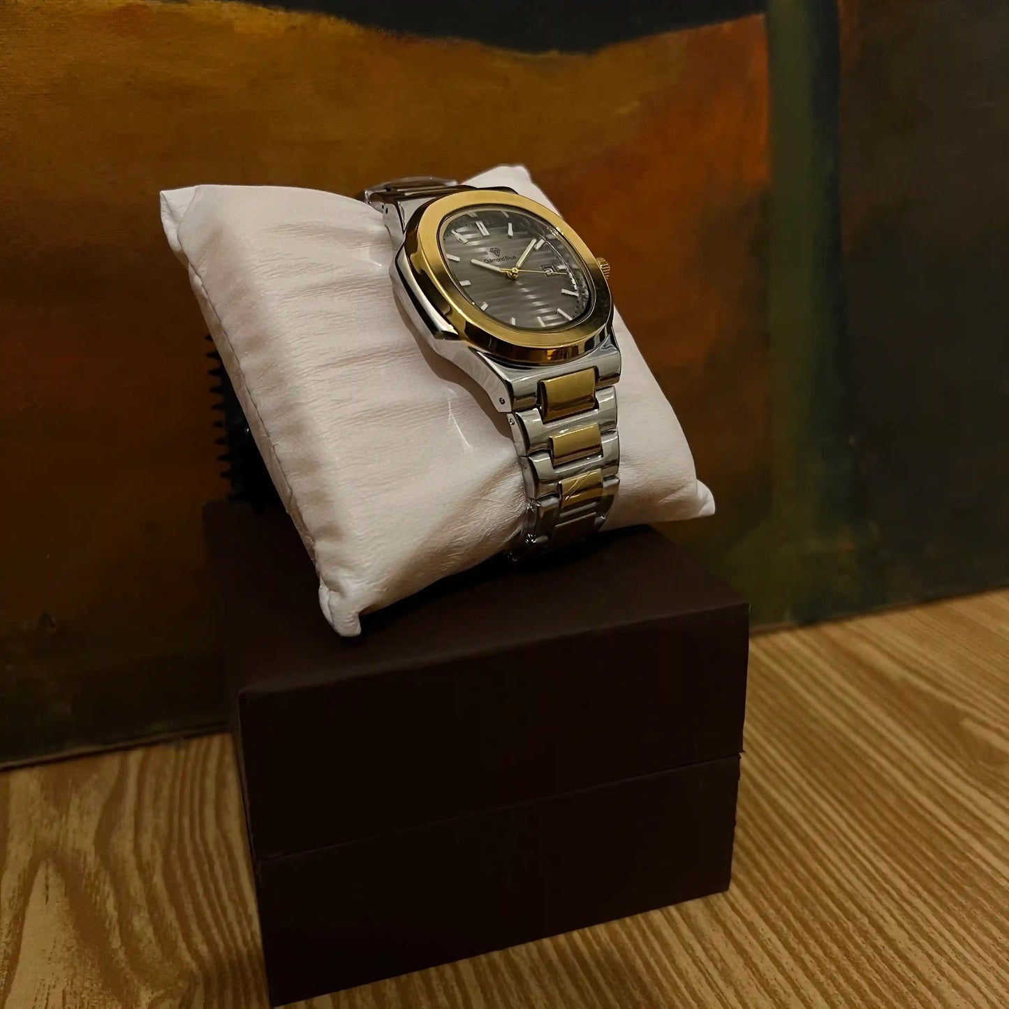 Diamond Blue Two-Tone Men's Watch