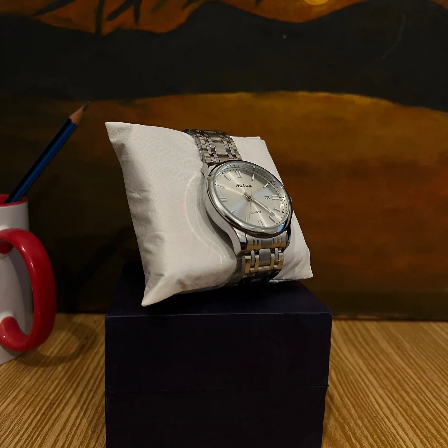 Faleda Silver Dial Men's Watch