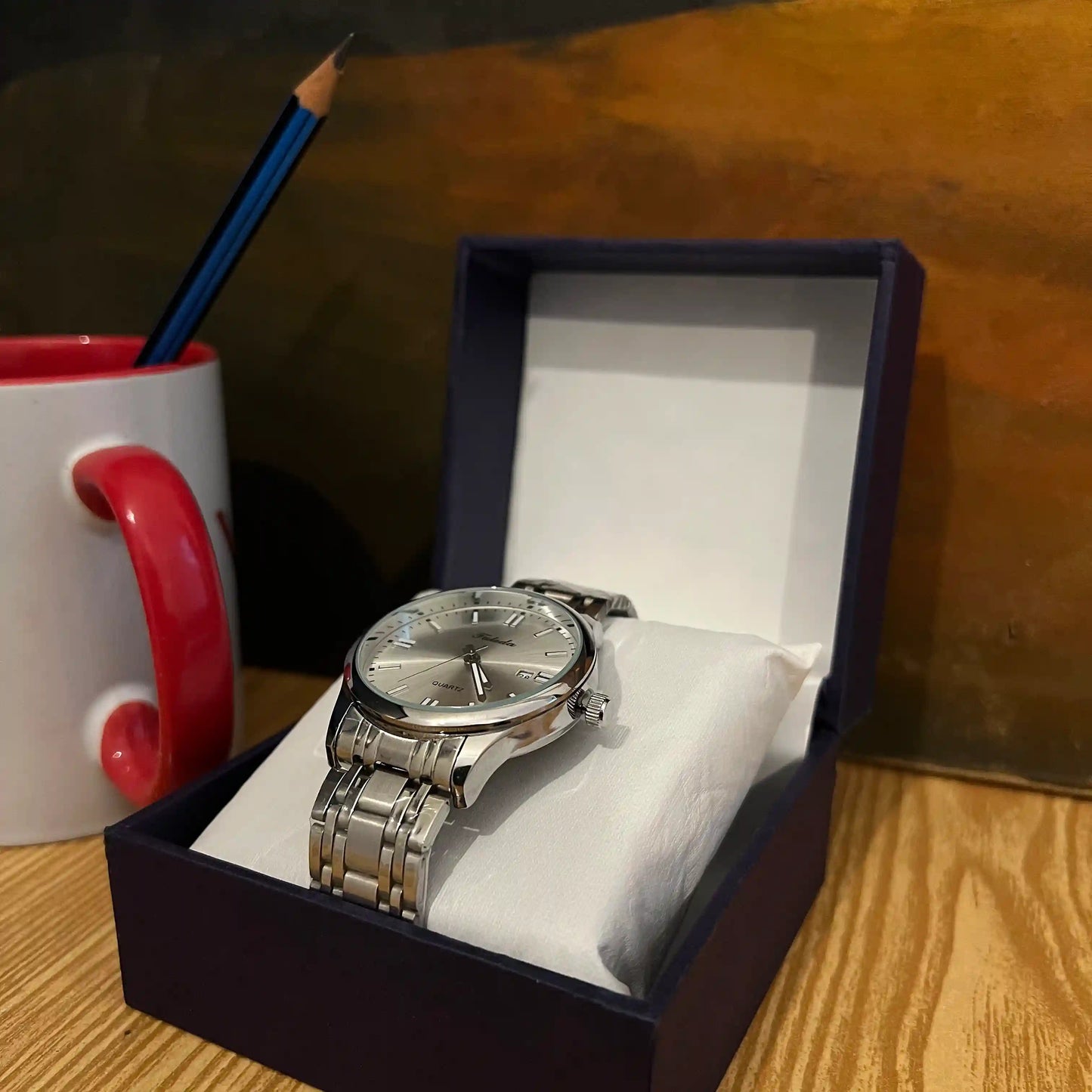 Faleda Silver Dial Men's Watch